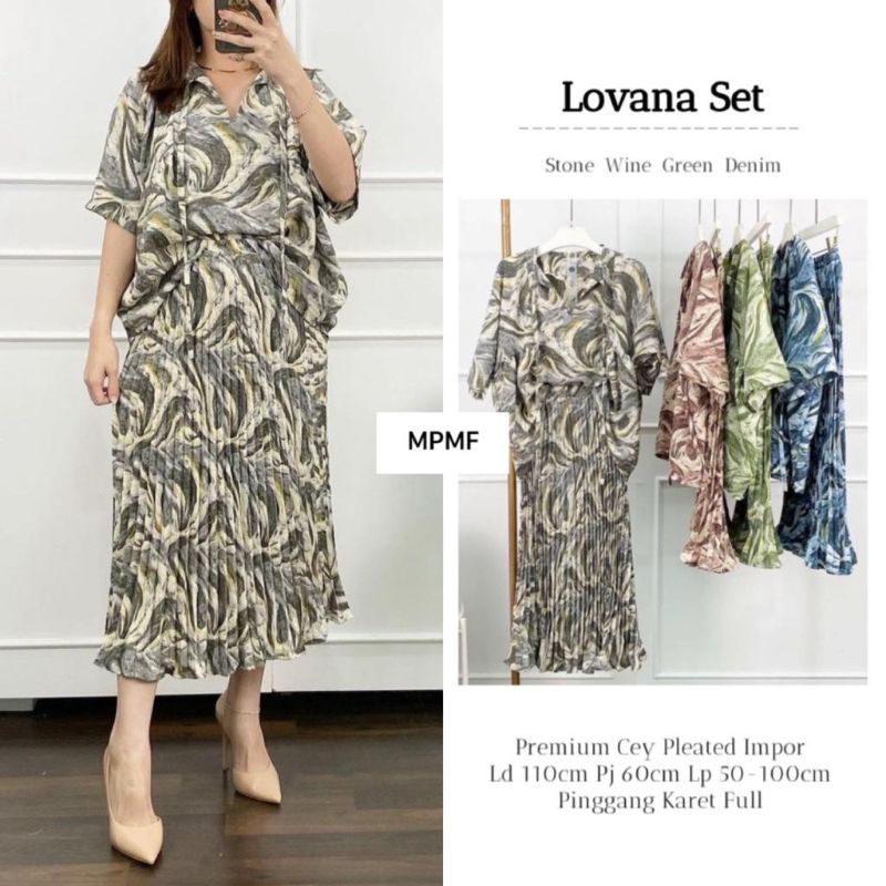 LOVANA SET ORI MPMF | Ld110 Premium Cery Pleated Impor