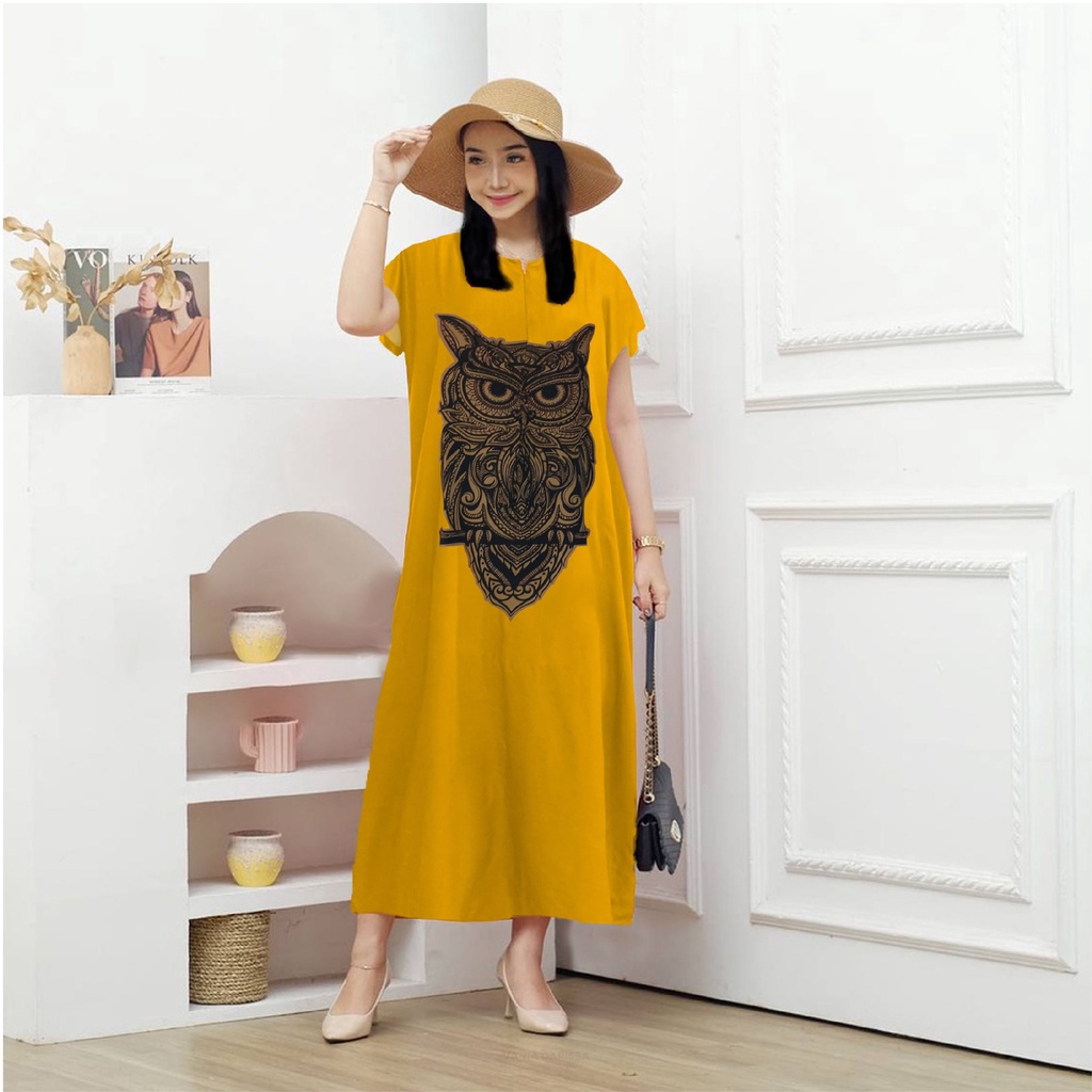 Daster Owl Panjang Semata Kaki Bahan Rayon Halus LD120 Long Dress Santai Daster Owl Panjang Semata Kaki Bahan Rayon Halus LD120 Long Dress Santai Vol 2 - Vania Carissa Store