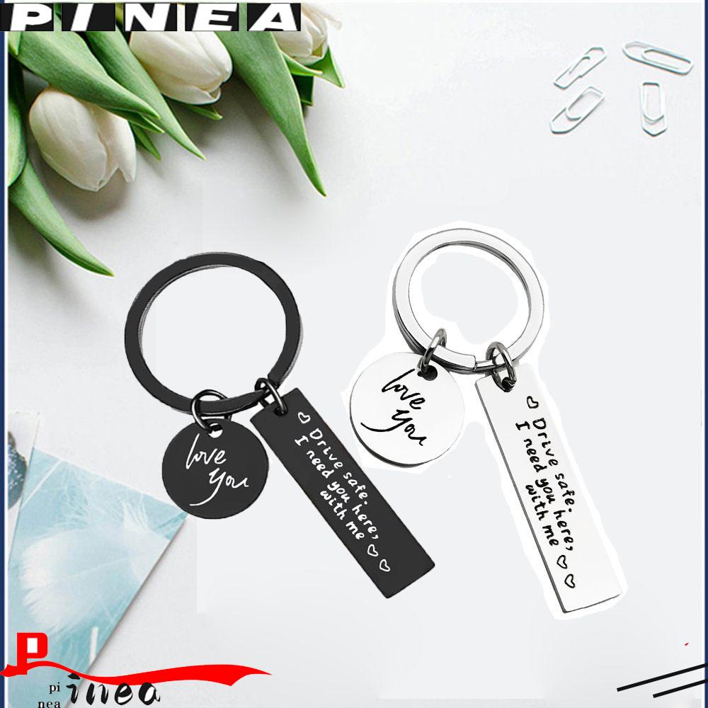 PINEAPPLE Drive Safe Keychain Untuk Pacar Suami Ayah Liontin Metal I Need You Here With Me