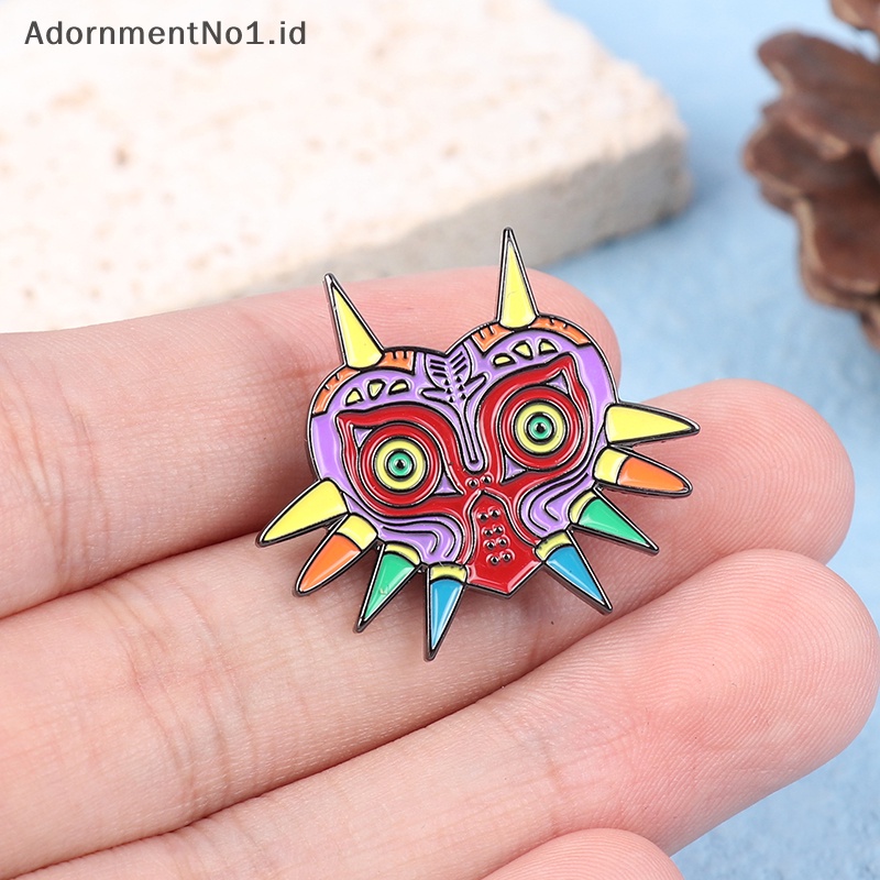 [AdornmentNo1] The Legends of Zelda bros majora 's topeng permainan logam Enamel Lapel pin Anime Cosplay aksesoris perhiasan hadiah ulang tahun anak