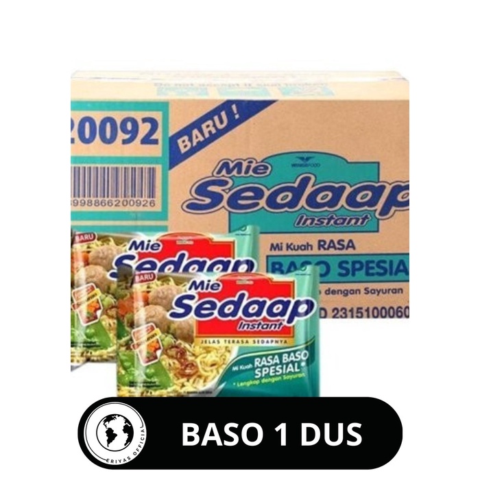 

Mie Mi Instant Sedaap Sedap Rasa Kuah Baso Spesial 1 Dus/Karton
