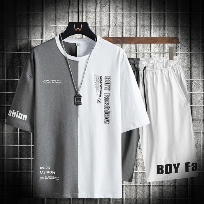 Baju Setelan Outfit Pria Kekinian 1 Set Lengkap Keren