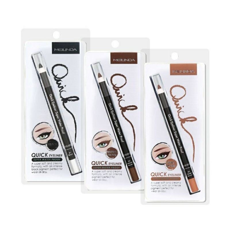 MEILINDA Quick Eyeliner Super Waterproof without Sharpener | Melinda Eyeliner TANPA Rautan/SERUTAN