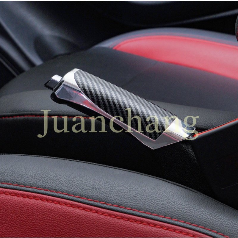 Dekorasi Rem Tangan Mobil Penggunaan Mobil Yang Dipersonalisasi Gaya Serat Karbon Auto Handbrake Protector Decoration Fashion