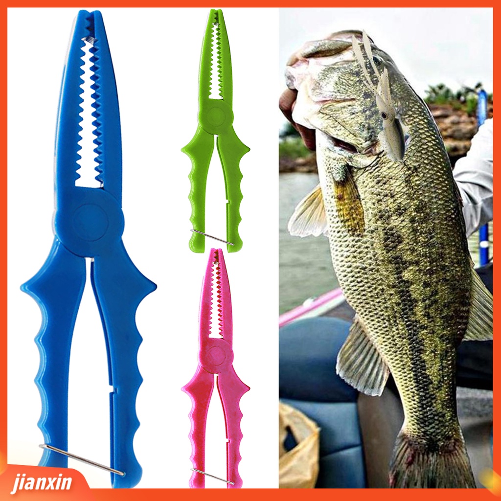 (In Stock) Fish Gripper Sawteeth Anti-slip Ergonomic Handle Portable Dengan Gesper Logam Kontrol Ikan ABS Plastik Pembukaan Lebar Tang Kontrol Pancing Alat Pancing