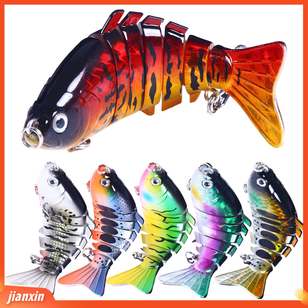 (In Stock) 10cm /15.6g 7bagian Umpan Lure Hook Fish Tackle Tenggelam Wobblers Renang Umpan Pancing Perlengkapan Memancing