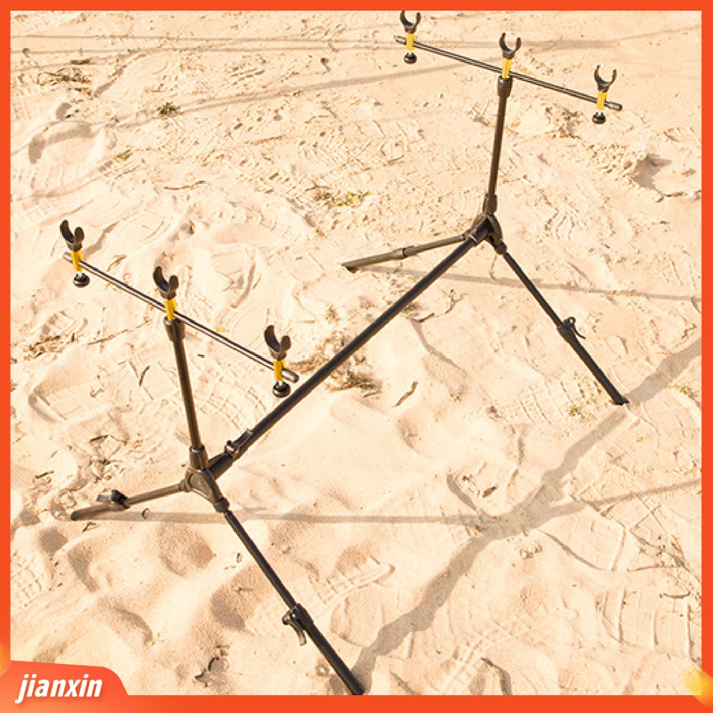 (In Stock) Holder Joran Pancing Lipat Anti Karat Portable Adjustable Retractable Fishing Pole Stand Untuk Outdoor