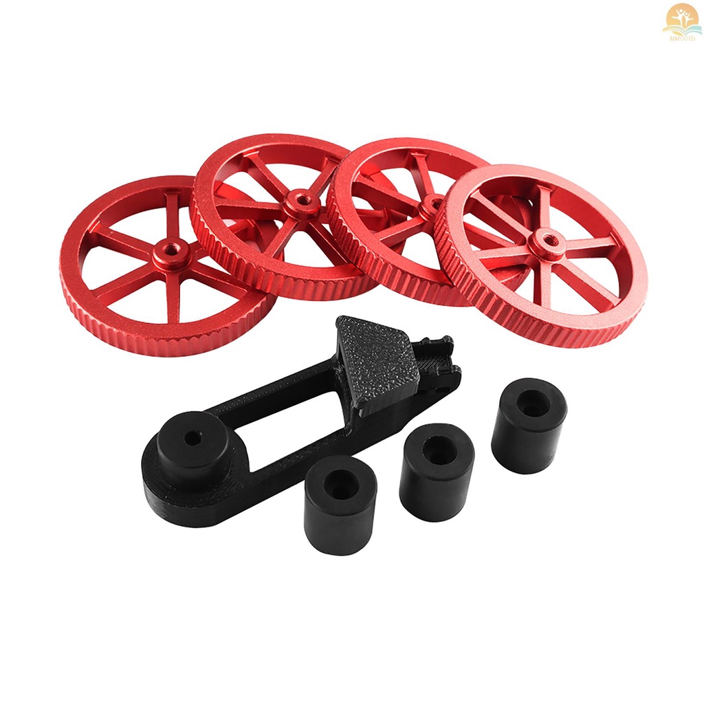 In Stock 3D Printer Parts 4pcs Upgrade Mur Perata Twist Tangan Aluminium Merah Dengan 4pcs Kit Kolom Silikon Kompatibel Dengan Creality Ender3 /3 Pro/Ender5/5 Plus/5 Pro/CR-10 /10S/10S