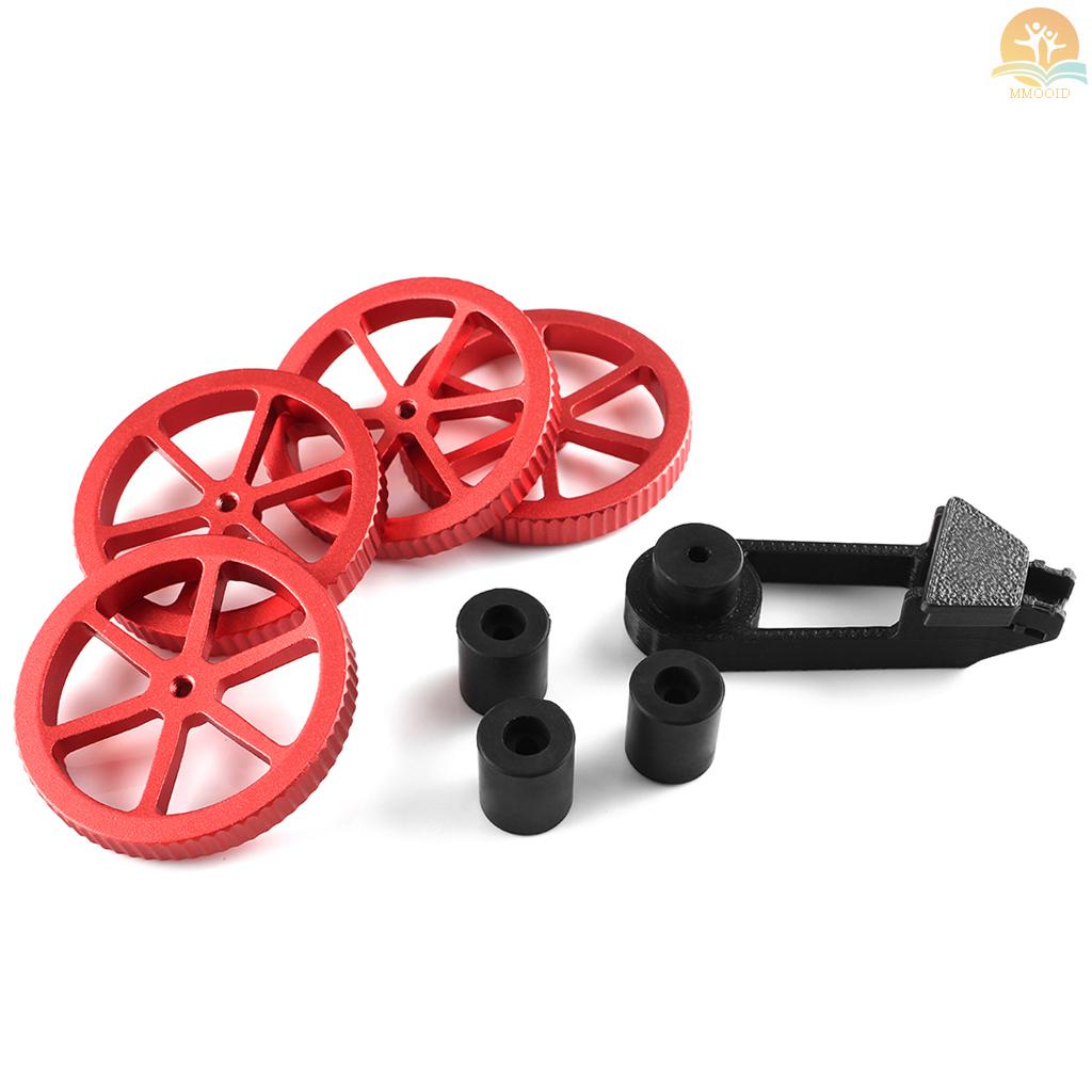 In Stock 3D Printer Parts 4pcs Upgrade Mur Perata Twist Tangan Aluminium Merah Dengan 4pcs Kit Kolom Silikon Kompatibel Dengan Creality Ender3 /3 Pro/Ender5/5 Plus/5 Pro/CR-10 /10S/10S