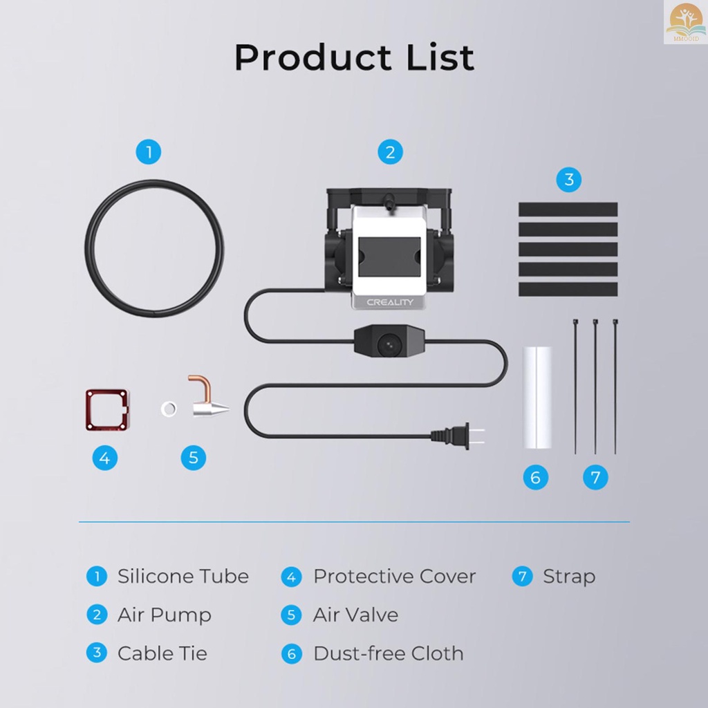 In Stock Creality Official Air Assist Kit Untuk Laser Falcon 10W Laser Cutter Dan Engraver Pompa Kompresor Udara Dengan Adjustable 22L/Min Mudah Menghilangkan Asap Dan Debu Mengurangi Permukaan Te