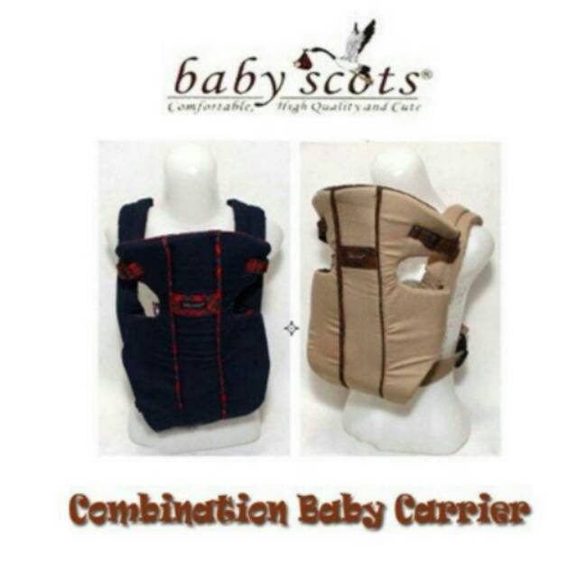 Gendongan Depan Baby Scots Scots Combination - Gaya Polos (ISG001)