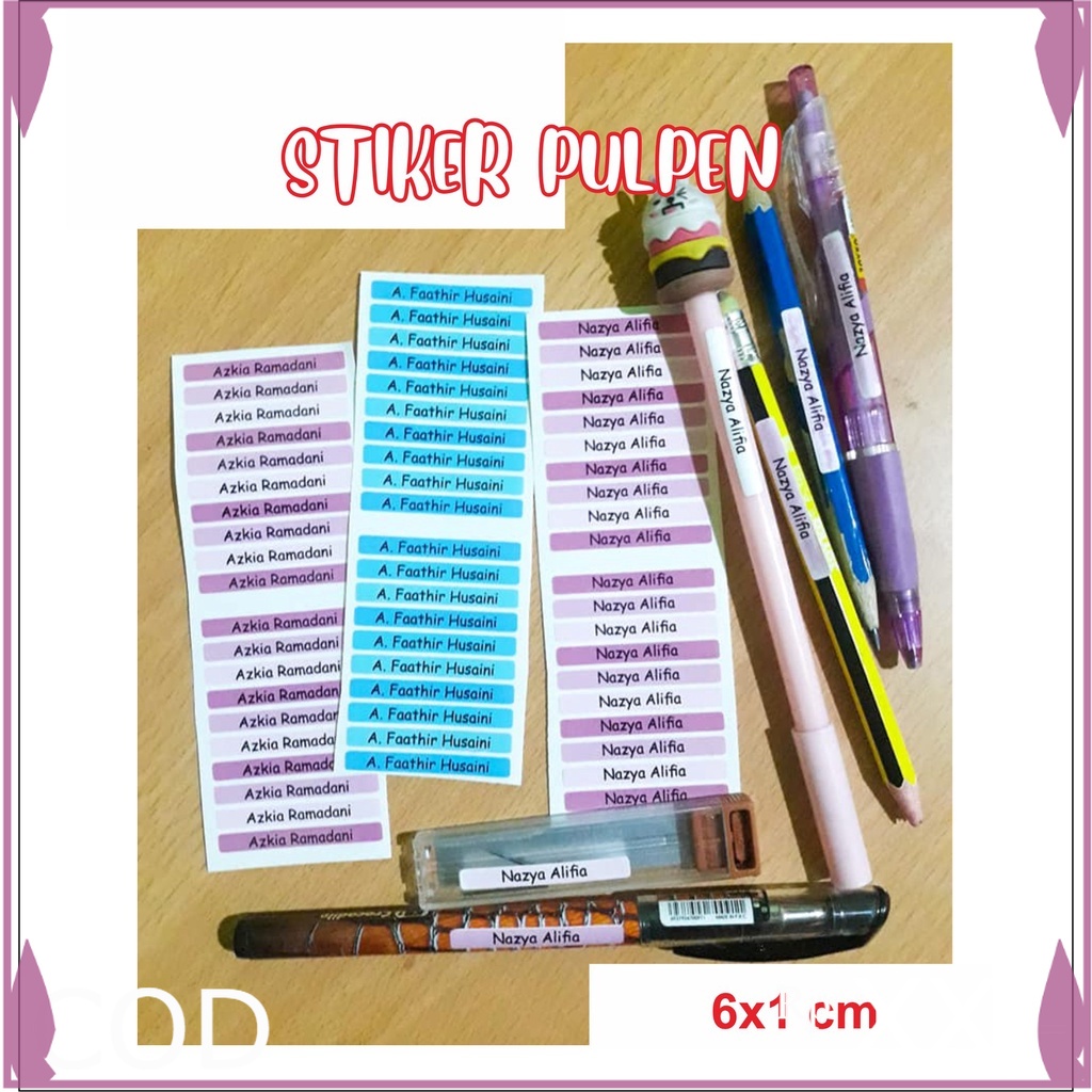 

(isi 130 pcs) Stiker Peralatan Tulis Sekolah Kantor Pensil Bolpoin Buku Toko