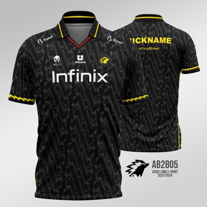 Kaos Jersey ONIC MPL Season 11 Away Black 2023-2024 Terbaru AB2805 - XS