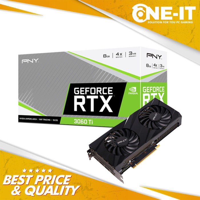 VGA PNY GeForce RTX 3060 Ti 8GB VERTO 8G GDDR6 Dual Fan LHR