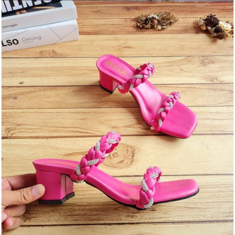 Sepatu Sandal Wanita VS FR 01 hak tahu kepang jeje ban 2 premium 5cm