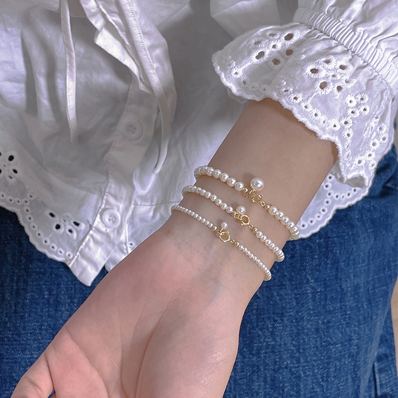 Ifyou Fashion Gelang Mutiara Gelang Emas Elegan Untuk Aksesoris Perhiasan Wanita