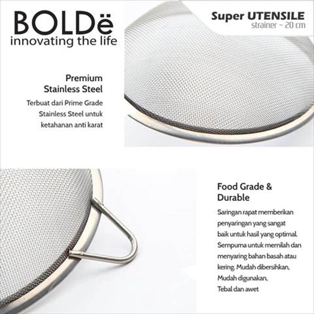 BOLDe Super Utensil - Saringan Tirisan Minyak Goreng - Oil Strainer 14cm - 20cm