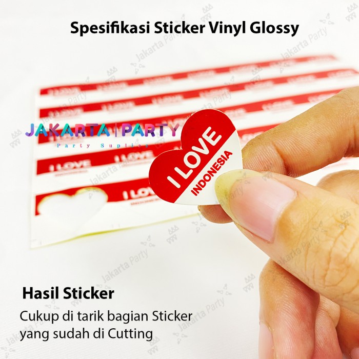 Stiker Pipi Bentuk Love / Stiker Bendera / Stiker I love Indonesia 35