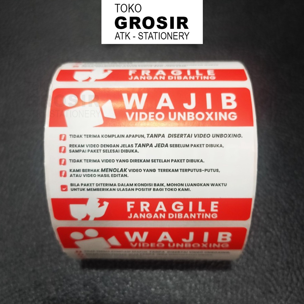 

Label Sticker FRAGILE VIDEO UNBOXING BLUEPRINT isi 500 70x50 mm 2