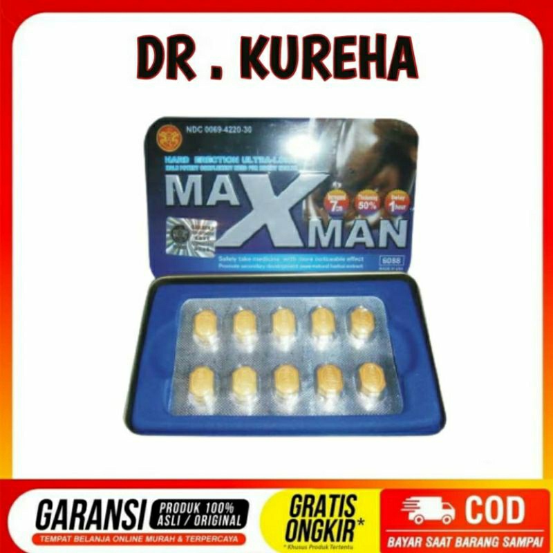 TERLARIS!! MAXMAN ASLI 100% ORIGINAL OBAT KUAT PENAMBAH STAMINA