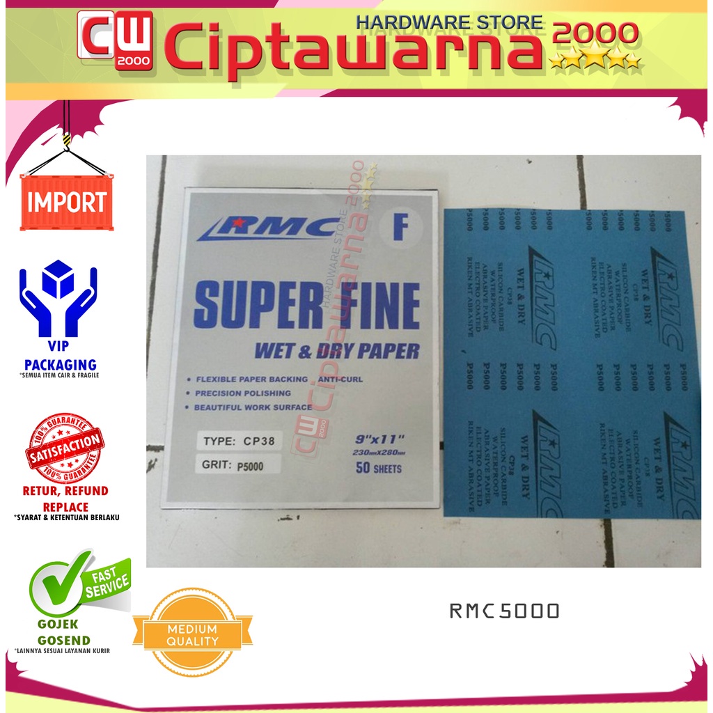 Amplas RMC Grit 5000 Amplas Batu Akik Cincin Jam Palembang