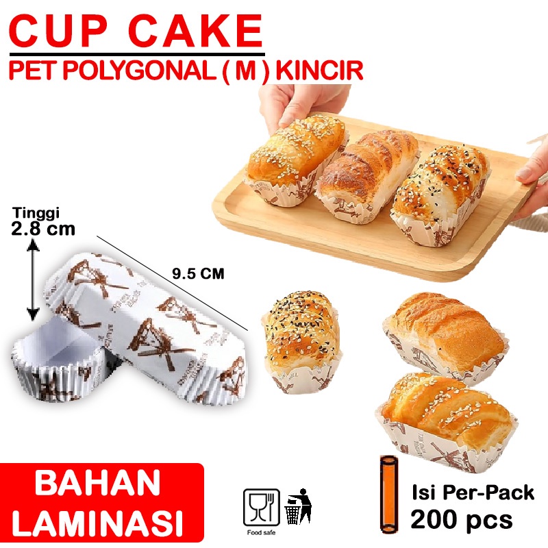 PAPER CUP CASES POLYGONAL M | PET CC OVAL MEDIUM | PAPER CUP KINCIR I CUP CAKE I  200 PCS