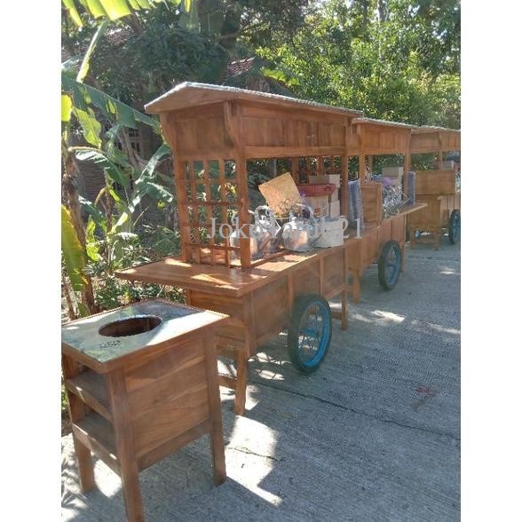 Gerobak angkringan grobak kayu grobak kopi atau robang angkringan - Kjc2 murah