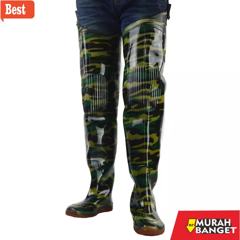 Boot pria terbaru- SEPATU BOOT BOTH LORENG FULL 80 CM SEPATU TANI KERJA BOTS SAWAH LADANG KEBUN KOLA