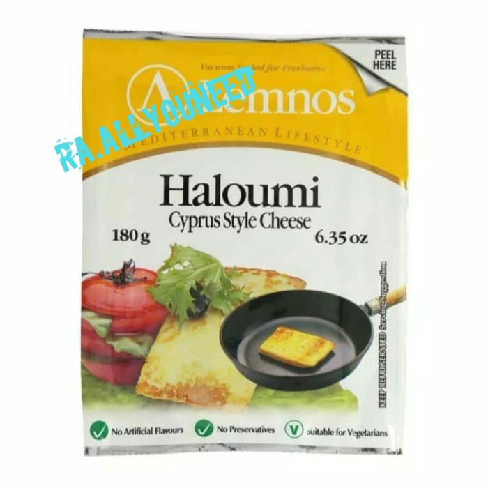 

LEMNOS HALOUMI CYPRUS STYLE CHEESE 180GR - KEJU HALLoumi