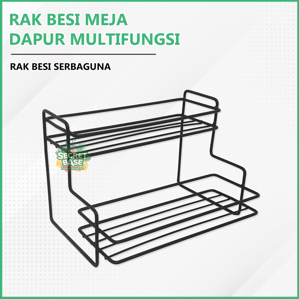 RAK BESI MEJA - Kitchen Set / Rak Bumbu Susun / Rak Besi Serbaguna