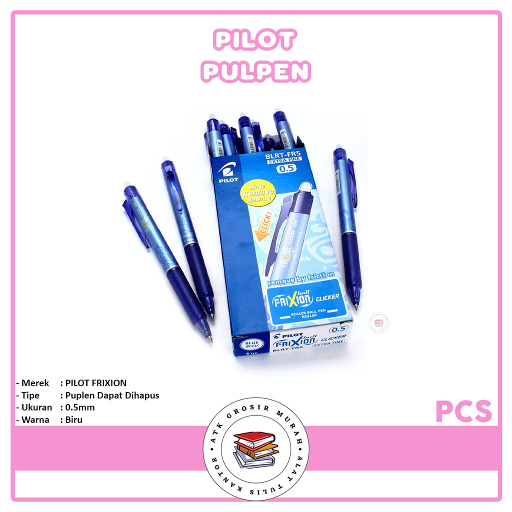 

PILOT - Pen Frixion 0.5 Biru - Pcs