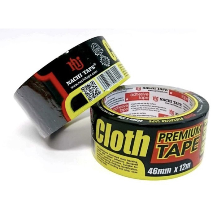 

Lakban Hitam Kain NACHI Cloth Premium Tape 2 inch (46mm x 12m)