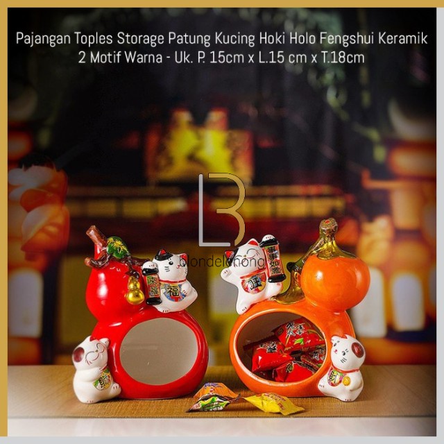 Toples Topless Stoples Jar Wadah Permen Coklat Cemilan Camilan Cookies Snack Patung Pajangan Kucing 