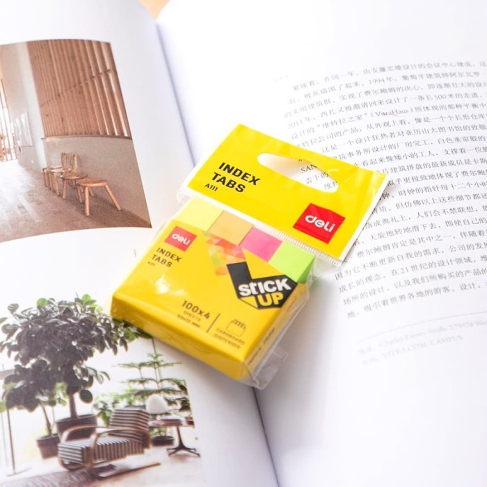 

DELI Index Tabs Memo Pembatas Buku A11102 50x12mm (isi 100s / 4 Warna)