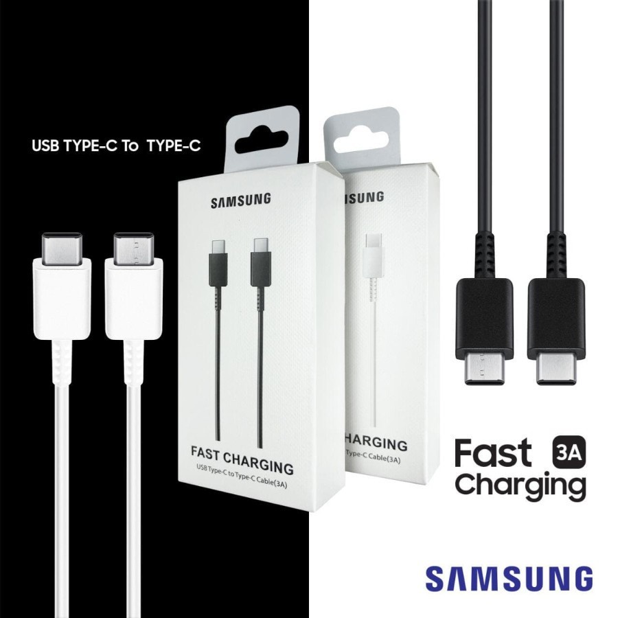 CABLE DATA / KABEL DATA / KABEL CASAN SAMSUNG GALAXY NOTE 10+ FAST CHARGING 3A TYPE-C TO TYPE-C