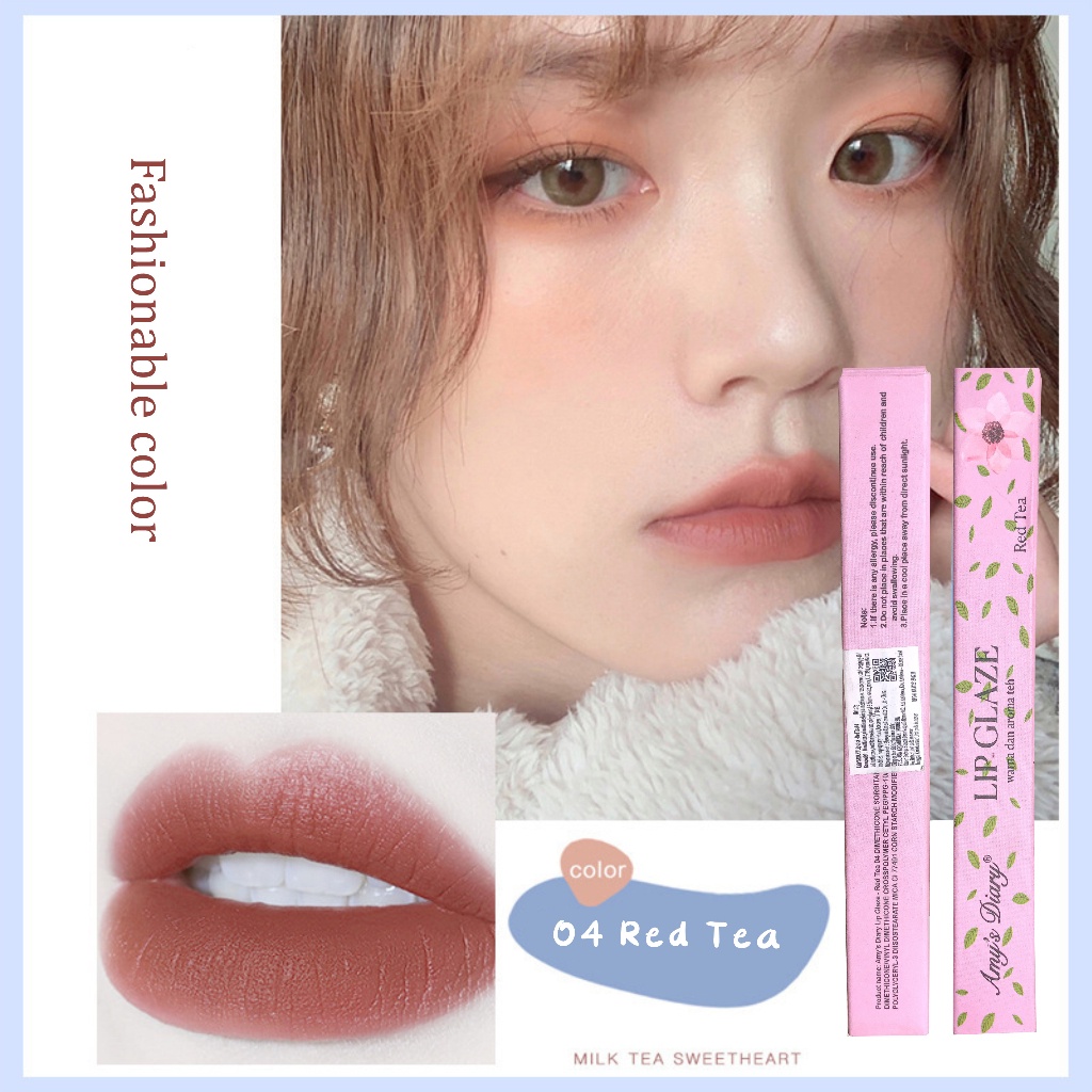NUZ [BPOM] AMY'S DIARY Lipcream Lip Glaze Velvet Smooth Matte Waterproof 5 Warna-04