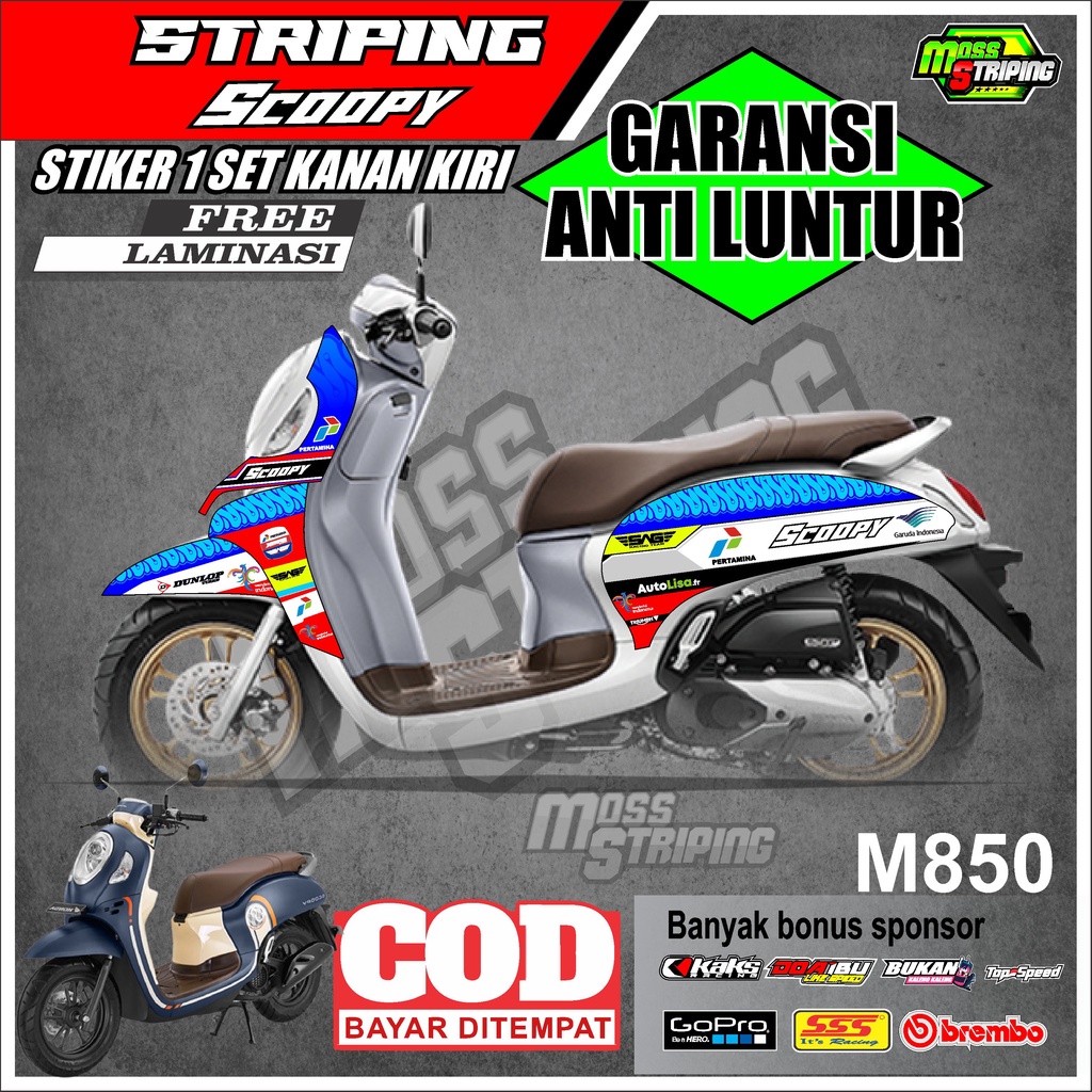 MASS Striping - Striping Sticker List Variasi Motor new HONDA SCOOPY new 2021 2022 fashion stylish s