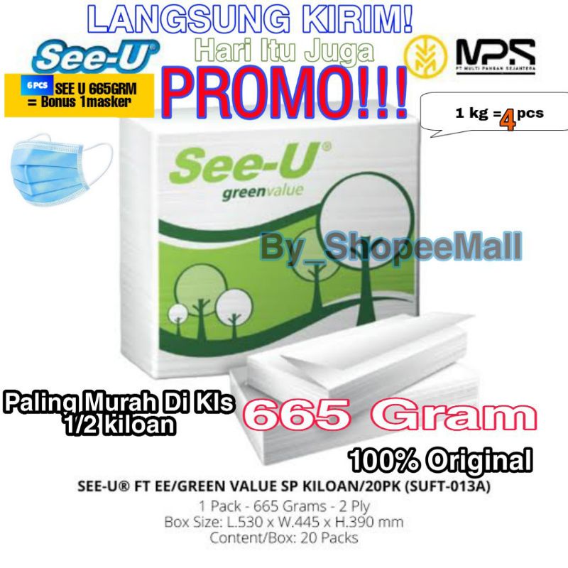 acwmart2 Promo see u facial 665 gram  Setengah Kilo besar  650 gram see u  650 gram kiloan see-u  70