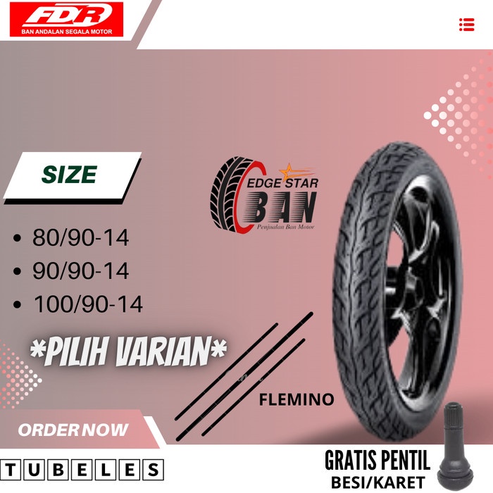 BAN FDR FLEMINO (80/90-14) (90/90-14) (100/90-14) TUBELESS