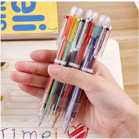 

Pulpen / Pena 6 Warna (POLOS - 6 IN 1) Mix Color