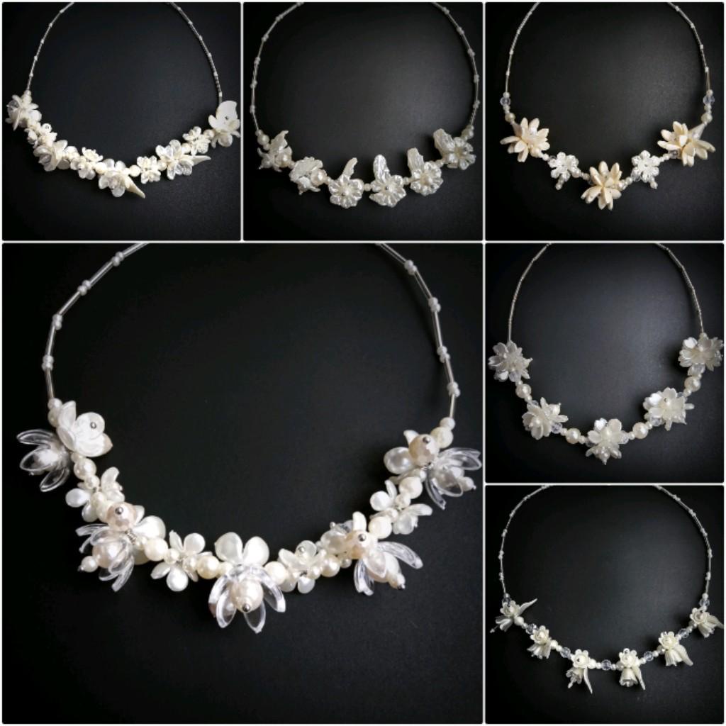 Kalung Hijab Mutiara (Free Anting) Aksesoris Fashion Kalung