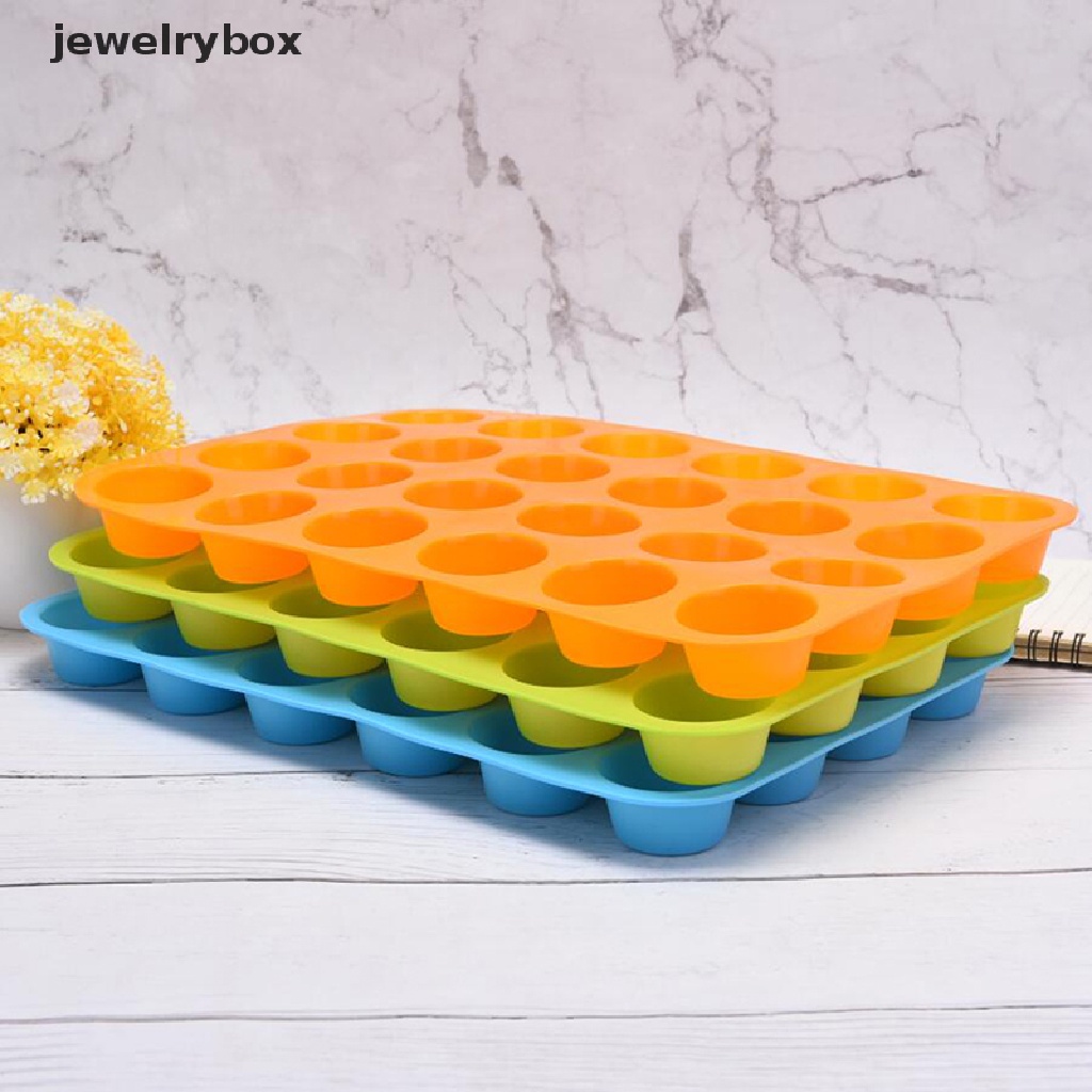 [jewelrybox] 24 Cavity Pan Tray Silikon Mini Cupcake Cookie Bakeware Cetakan Kue Muffin Cup Butik