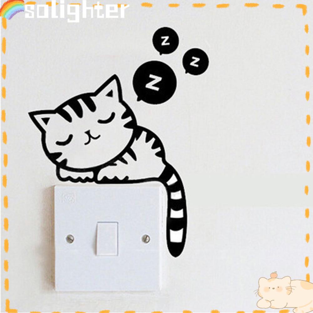 Solighter Wall Sticker Dinding Free Stiker Kreatif Notebook Kamar Tidur Removable