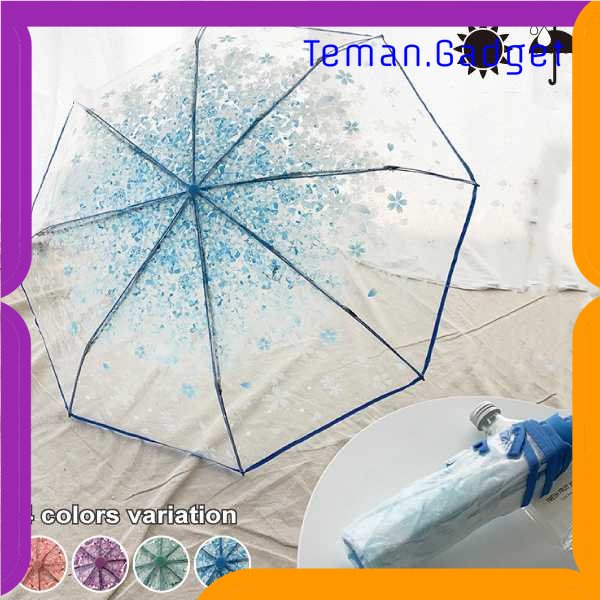 TG - ART Yesello Payung Lipat Jepang Motif Transparan Cherry Blossom - E023
