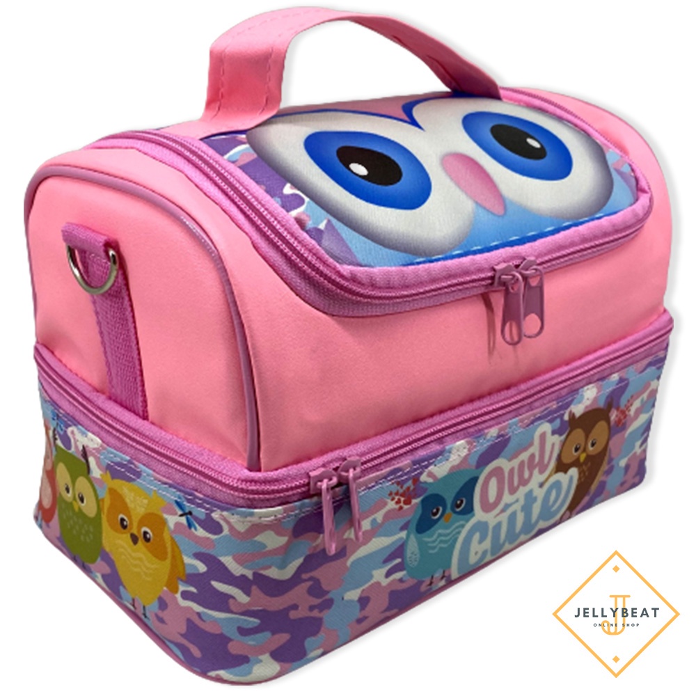 Tas Susun MOTIF Owl Chibi /Tas Slempang Smiggle /Lunch Bag Susun