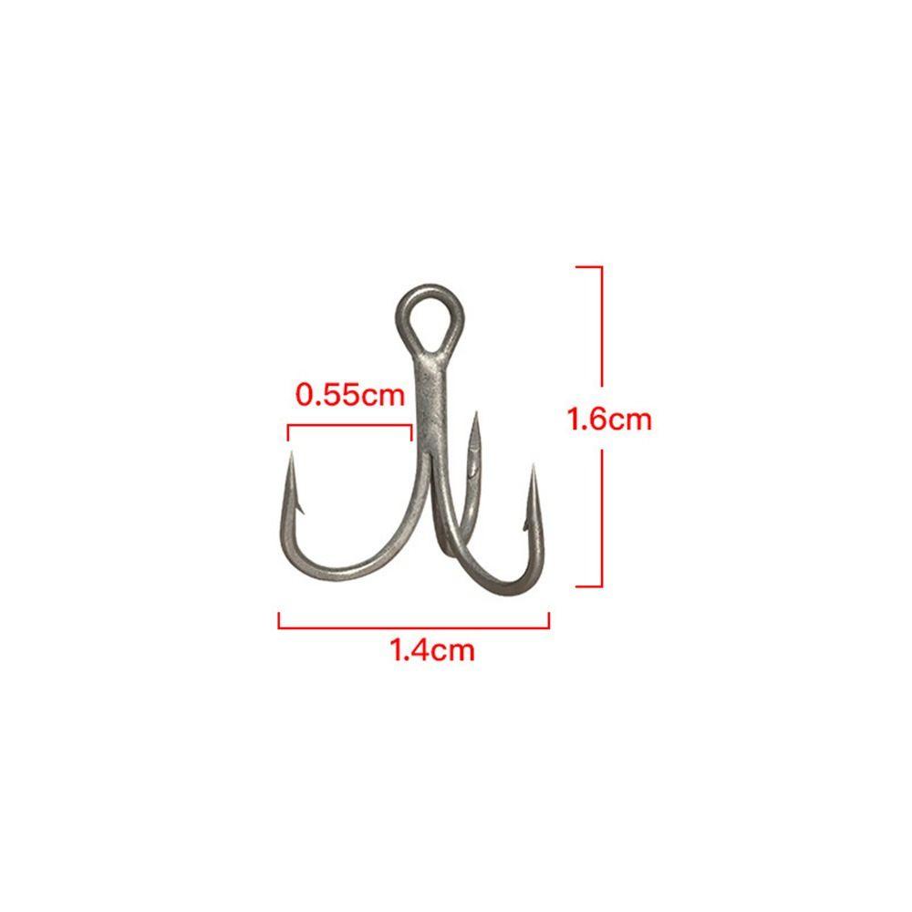 TOP 20pcs /Set Fishhooks Black Nikel Lure Diperhatikan Treble Jig