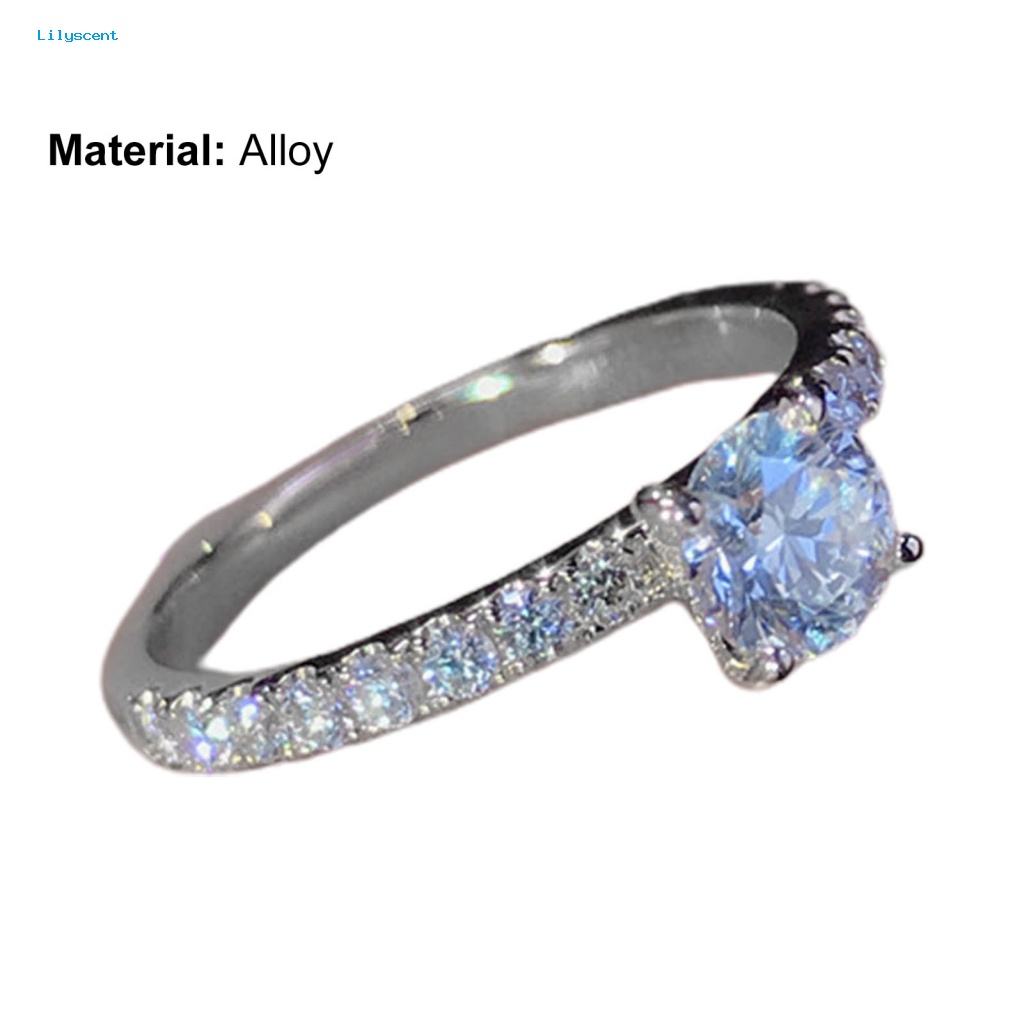 Lilyscent Ladies Ring for Festival Elegant Electroplated Ring Sparkling