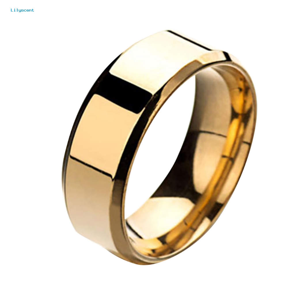 Lilyscent 1pc Cincin Jari Menarik Untuk Harian Memakai Unisex Wedding Ring Unisex