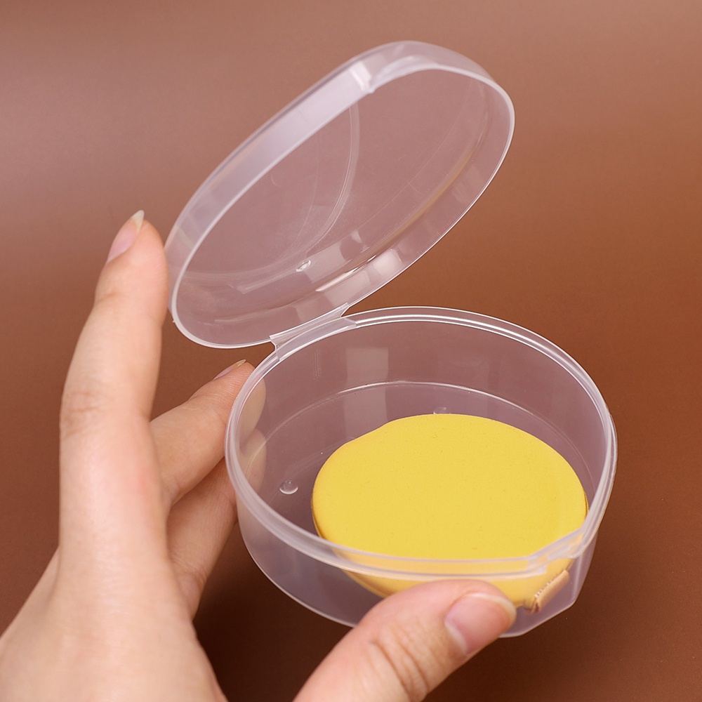[Harga Grosir] 1pc 2bentuk Makeup Transparan Egg Powder Puff Organizer Rak Kotak Penyimpanan Tas Travel Portabel Tempat Penyimpanan Kosmetik Perlengkapan Penyimpanan Untuk Wanita Dan Anak Perempuan