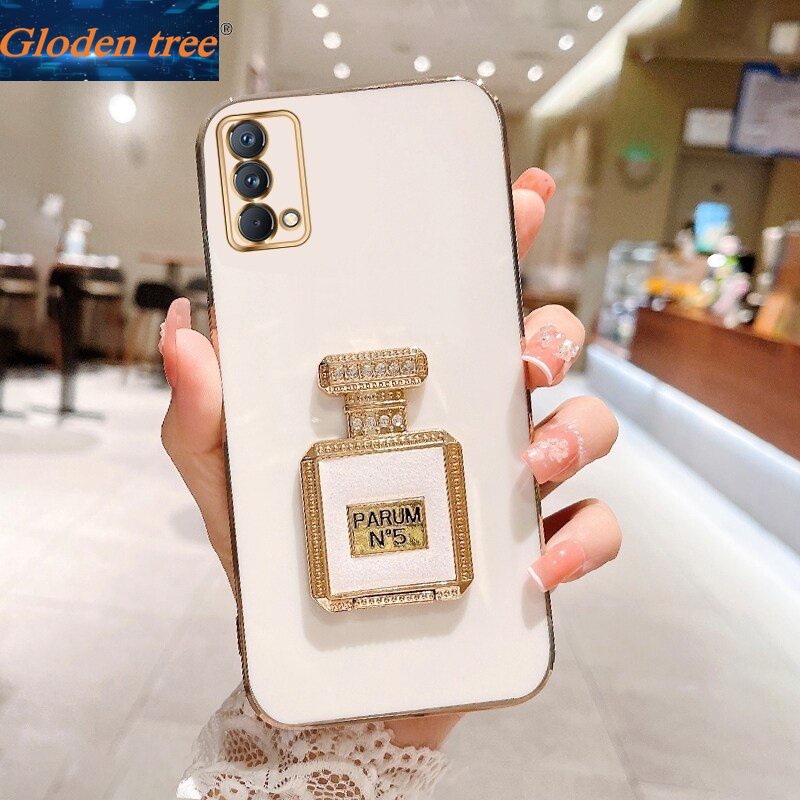 Gloden tree Casing Case Untuk Realme GT Neo3 GT Master GT2 Pro u1 Case Dengan Botol Parfum Tendangan Lipat Cakupan Penuh Camera Case